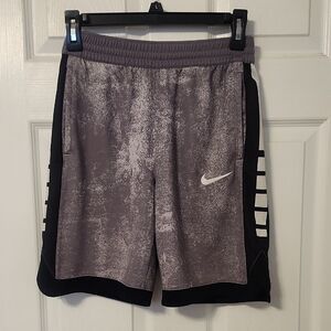Nike Gray and Black Athletic Shorts with Shimmery Finish